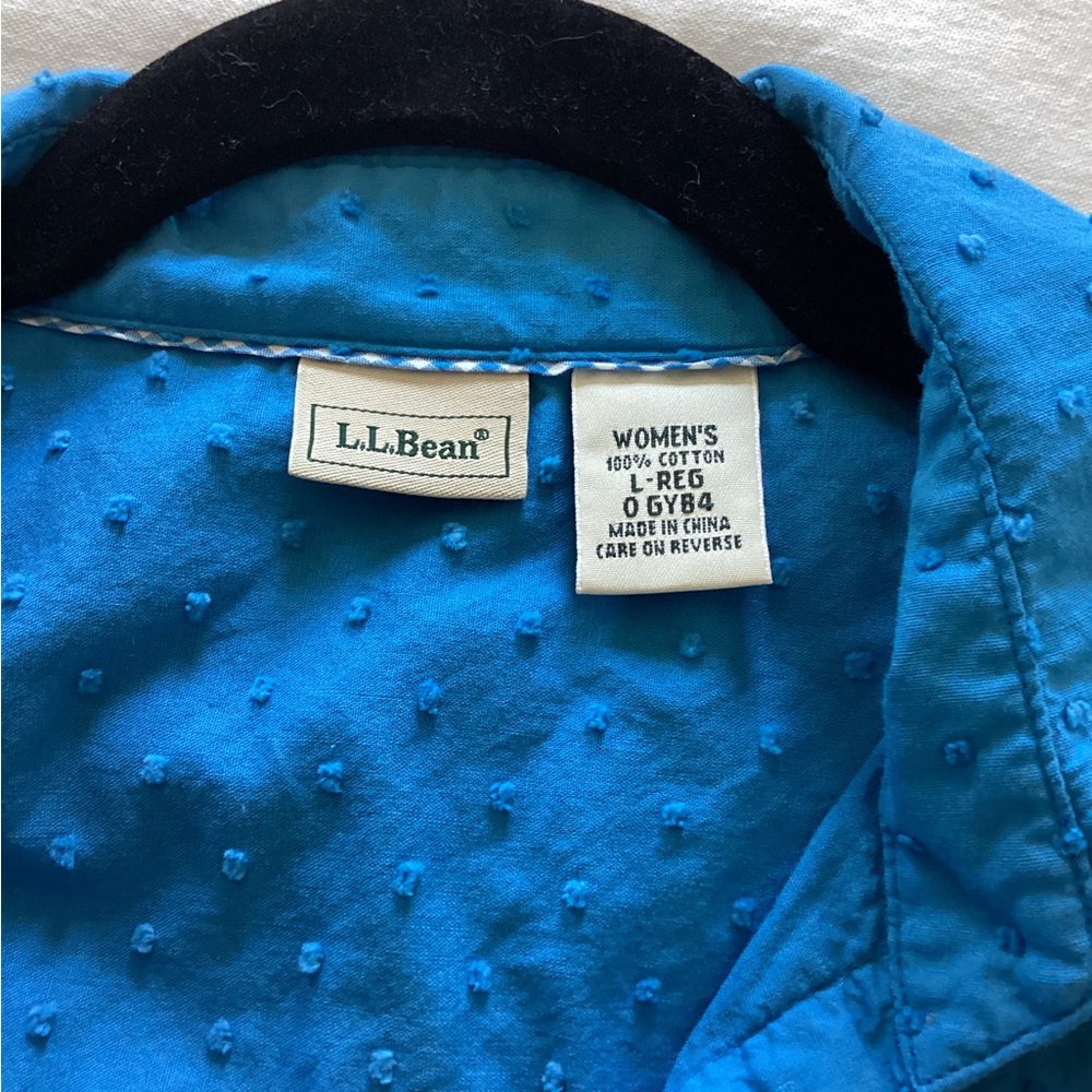 L.L. Bean‎ Swiss dot 100% cotton blouse - Picture 4 of 10